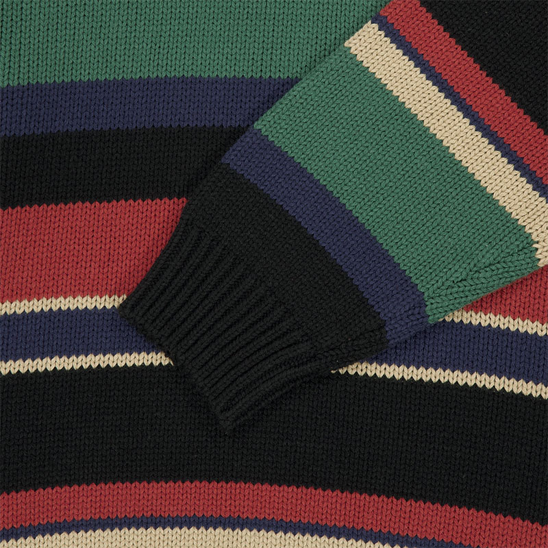 WKNDRS(ウィーケンダーズ)/ MULTI STRIPE KNIT -BLACK-