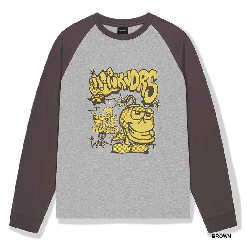 WKNDRS(ウィーケンダーズ)/ BOMB RAGLAN LS T-SHIRT -2.COLOR-