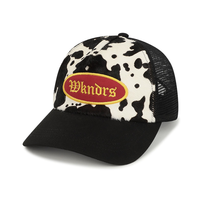 WKNDRS(ウィーケンダーズ)/ COWHIDE TRUCKER HAT -BLACK-