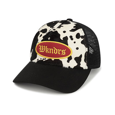 WKNDRS(ウィーケンダーズ)/ COWHIDE TRUCKER HAT -BLACK-