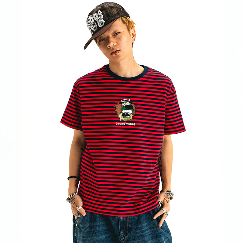 WKNDRS(ウィーケンダーズ)/ DULLY STRIPED T-SHIRT -2.COLOR-