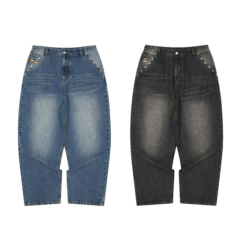 WKNDRS(ウィーケンダーズ)/ DULLY STUDDED DENIM PANTS -2.COLOR-