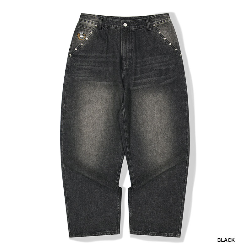 WKNDRS(ウィーケンダーズ)/ DULLY STUDDED DENIM PANTS -2.COLOR-