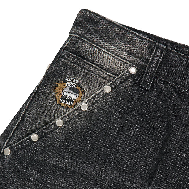 WKNDRS(ウィーケンダーズ)/ DULLY STUDDED DENIM PANTS -2.COLOR-