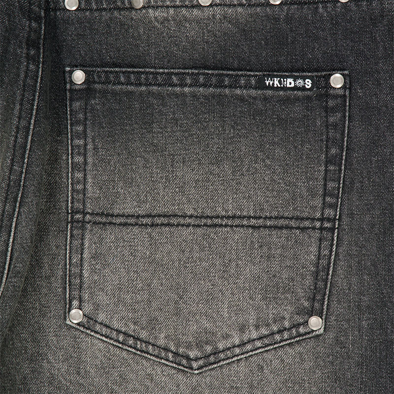 WKNDRS(ウィーケンダーズ)/ DULLY STUDDED DENIM PANTS -2.COLOR-