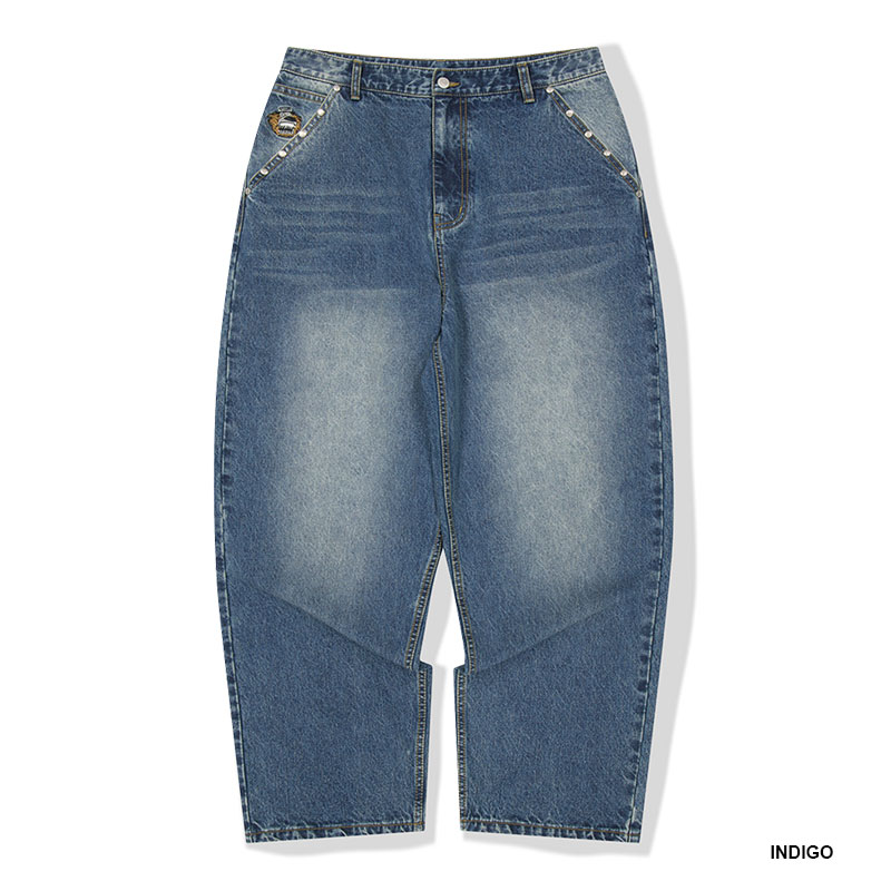WKNDRS(ウィーケンダーズ)/ DULLY STUDDED DENIM PANTS -2.COLOR-