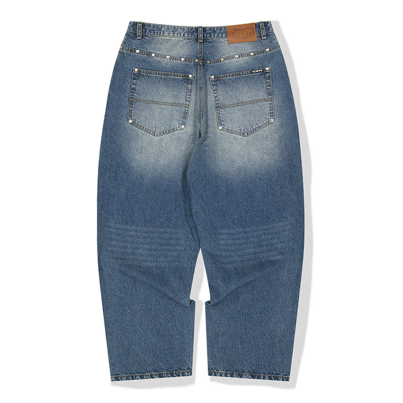 WKNDRS(ウィーケンダーズ)/ DULLY STUDDED DENIM PANTS -2.COLOR-