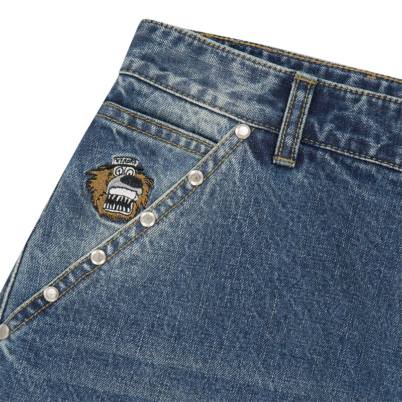 WKNDRS(ウィーケンダーズ)/ DULLY STUDDED DENIM PANTS -2.COLOR-