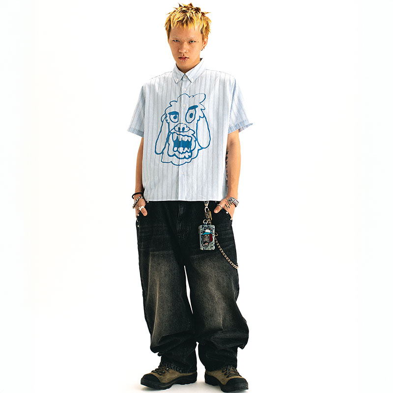 WKNDRS(ウィーケンダーズ)/ DULLY STUDDED DENIM PANTS -2.COLOR-