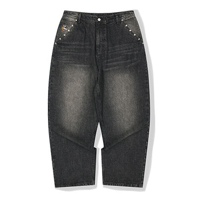 WKNDRS(ウィーケンダーズ)/ DULLY STUDDED DENIM PANTS -2.COLOR-