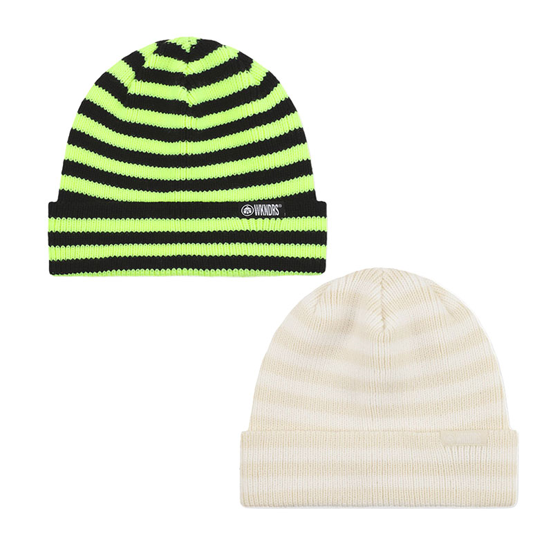 WKNDRS(ウィーケンダーズ)/ STRIPED BEANIE -2.COLOR-