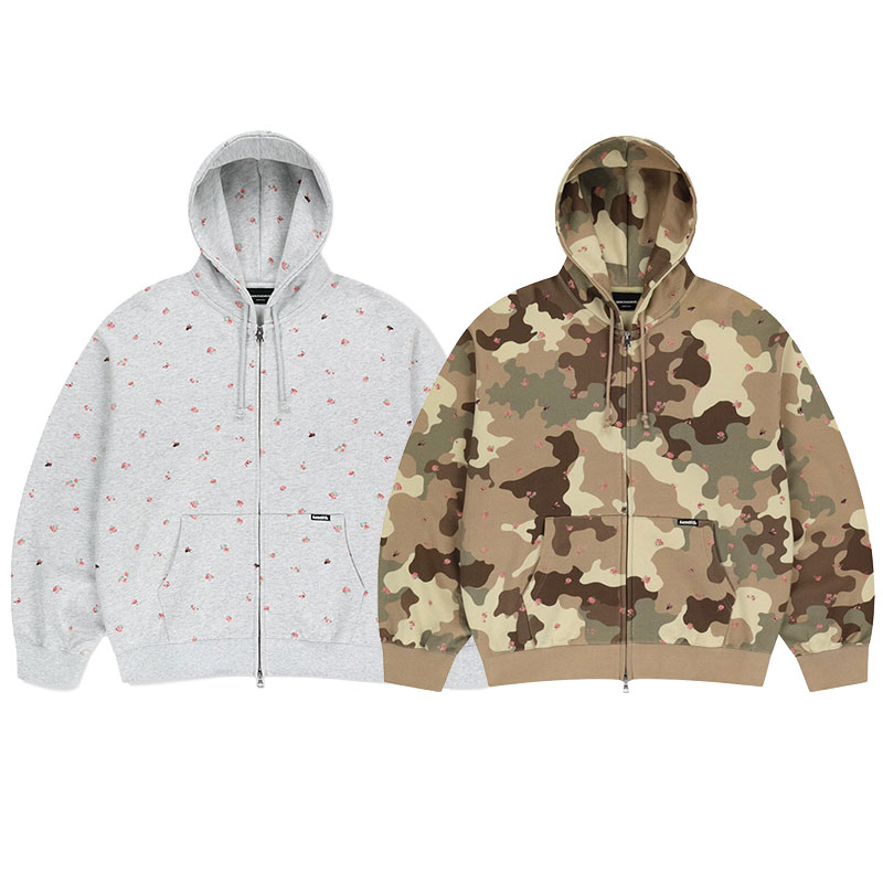 WKNDRS(ウィーケンダーズ)/ FLORAL ZIP-UP HOODIE -2.COLOR-