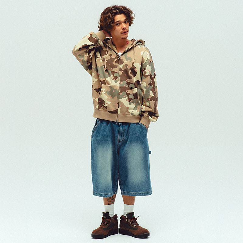 WKNDRS(ウィーケンダーズ)/ FLORAL ZIP-UP HOODIE -2.COLOR-