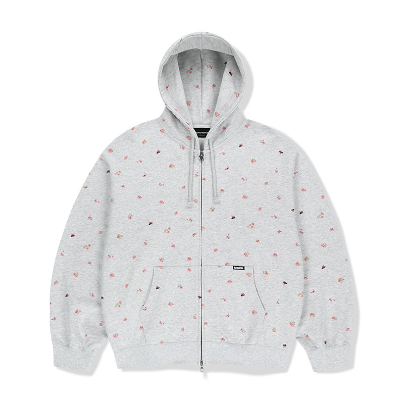 WKNDRS(ウィーケンダーズ)/ FLORAL ZIP-UP HOODIE -2.COLOR-(GREY)