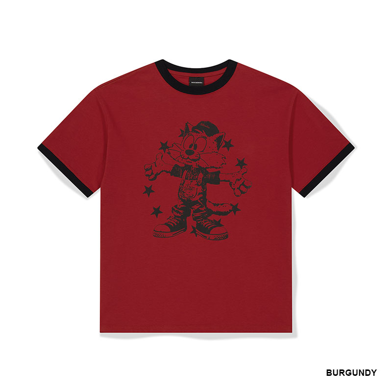 WKNDRS(ウィーケンダーズ)/ CAT RINGER T-SHIRT -2.COLOR-
