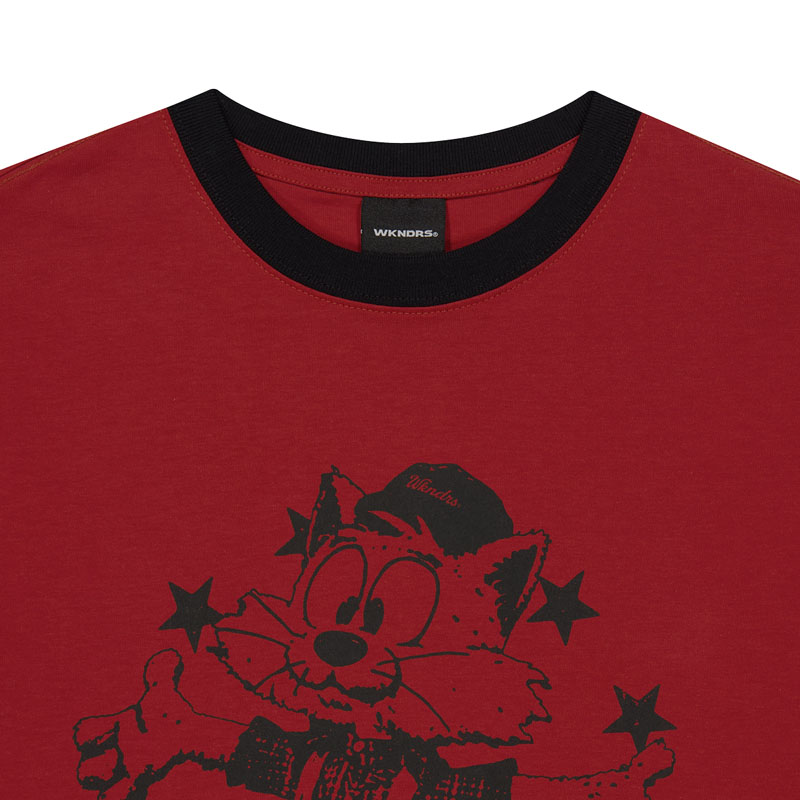 WKNDRS(ウィーケンダーズ)/ CAT RINGER T-SHIRT -2.COLOR-