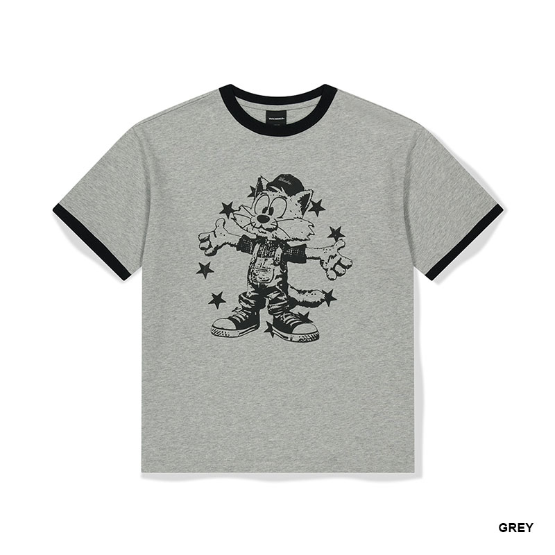 WKNDRS(ウィーケンダーズ)/ CAT RINGER T-SHIRT -2.COLOR-