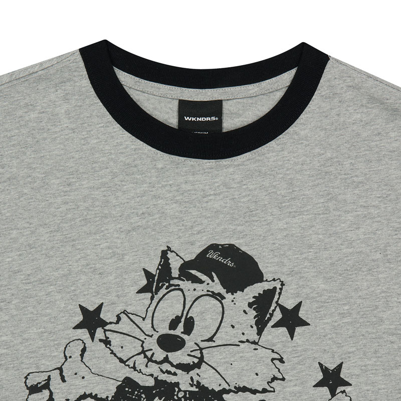 WKNDRS(ウィーケンダーズ)/ CAT RINGER T-SHIRT -2.COLOR-