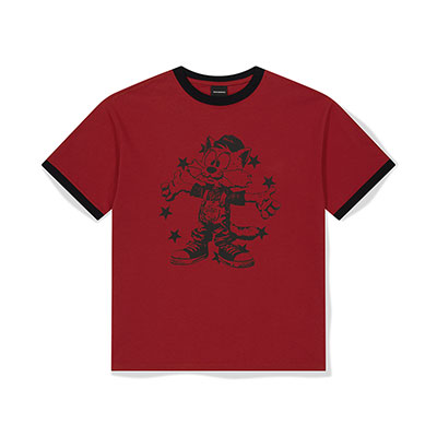 WKNDRS(ウィーケンダーズ)/ CAT RINGER T-SHIRT -2.COLOR-