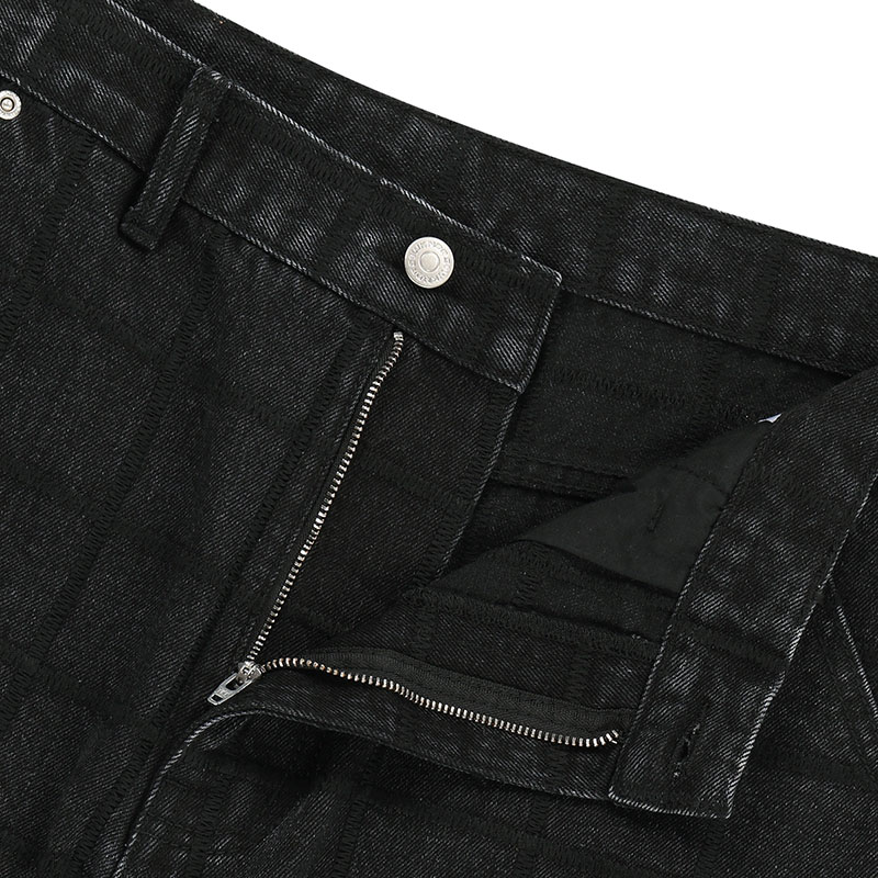 WKNDRS(ウィーケンダーズ)/ ZIGZAG STITCHED DENIM PANTS -GREY-