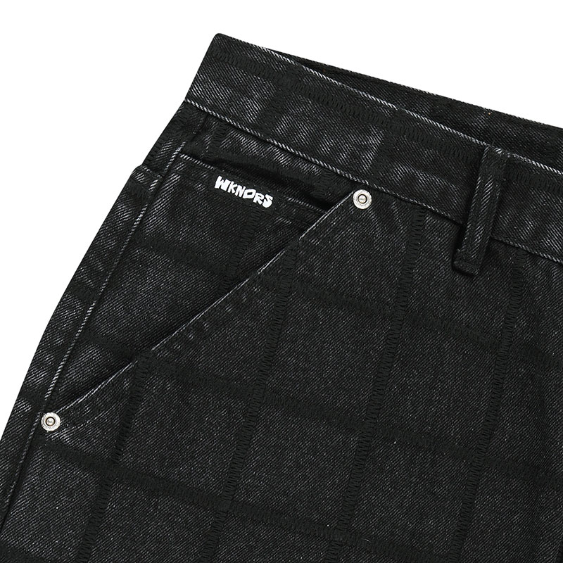 WKNDRS(ウィーケンダーズ)/ ZIGZAG STITCHED DENIM PANTS -GREY-