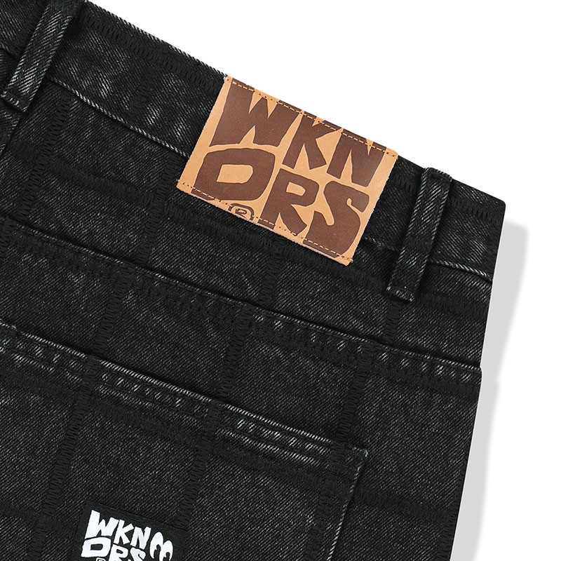 WKNDRS(ウィーケンダーズ)/ ZIGZAG STITCHED DENIM PANTS -GREY-