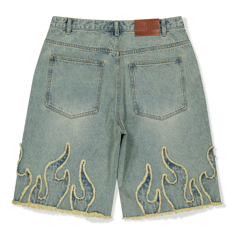 WKNDRS(ウィーケンダーズ)/ FLAME DENIM SHORT -2.COLOR-