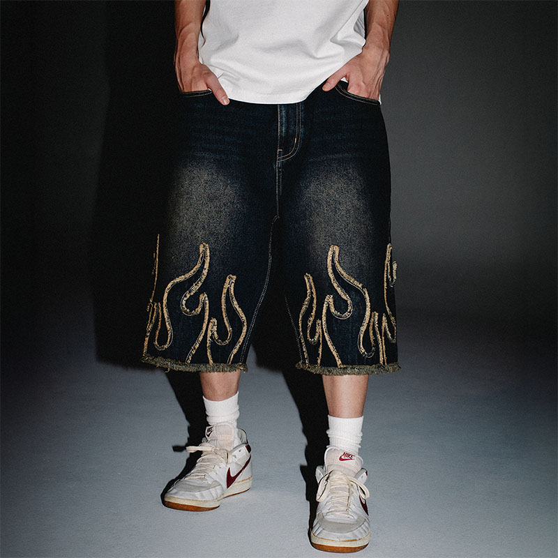 WKNDRS(ウィーケンダーズ)/ FLAME DENIM SHORT -2.COLOR-
