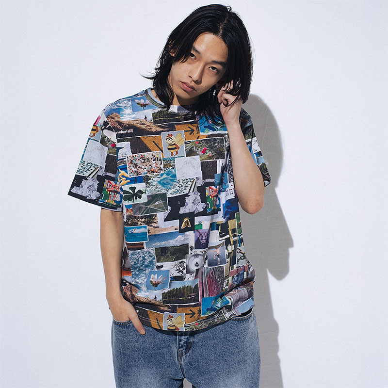 WKNDRS(ウィーケンダーズ)/ COLLAGE T-SHIRT -MULTI-