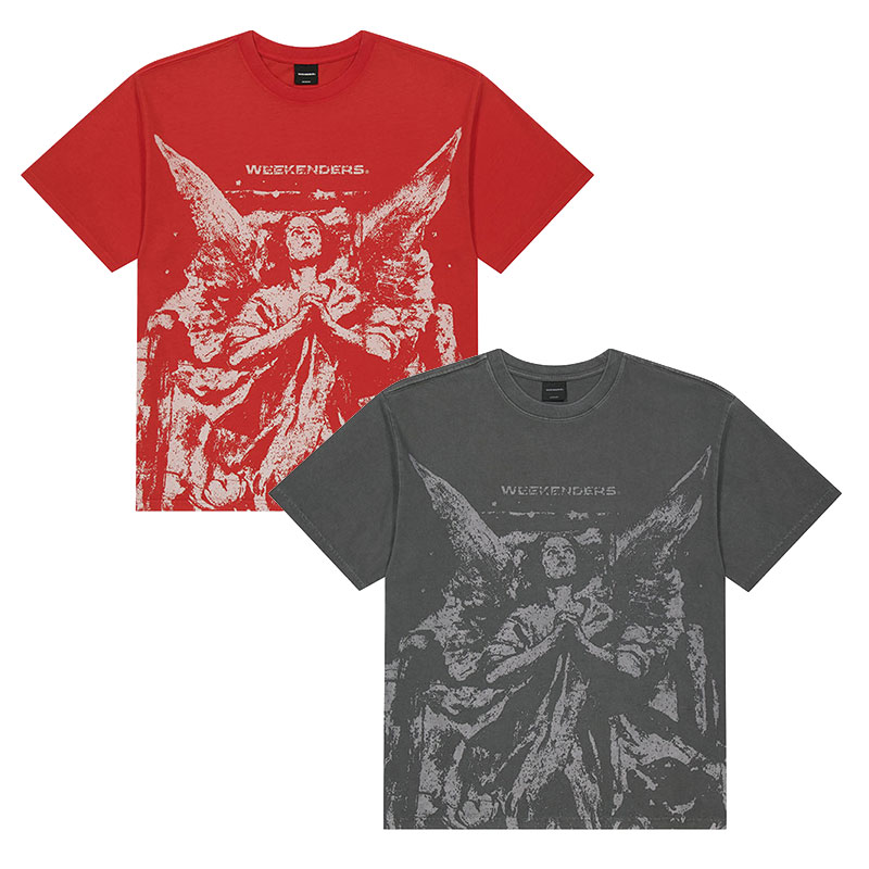 WKNDRS(ウィーケンダーズ)/ PRAYER T-SHIRT -2.COLOR-