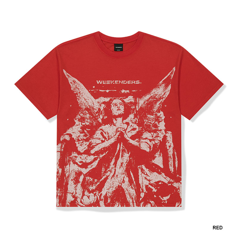 WKNDRS(ウィーケンダーズ)/ PRAYER T-SHIRT -2.COLOR-