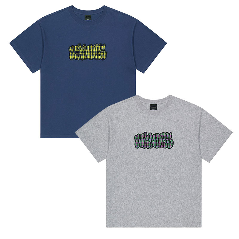 WKNDRS(ウィーケンダーズ)/ PLAID BUBBLE T-SHIRT -2.COLOR-