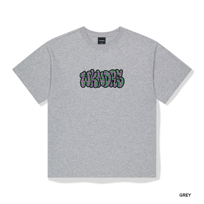 WKNDRS(ウィーケンダーズ)/ PLAID BUBBLE T-SHIRT -2.COLOR-