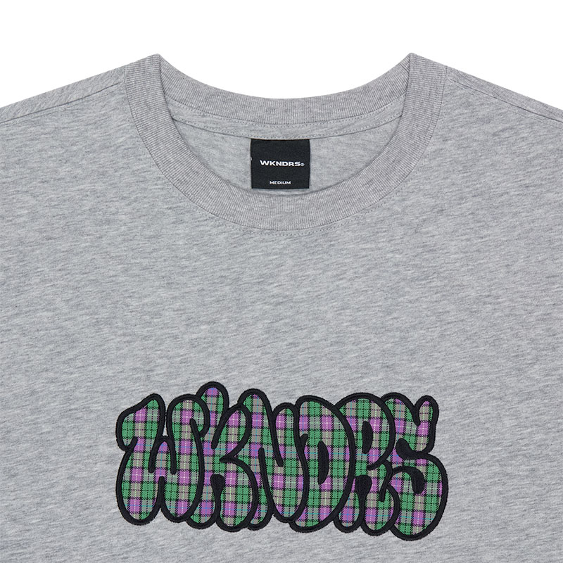 WKNDRS(ウィーケンダーズ)/ PLAID BUBBLE T-SHIRT -2.COLOR-