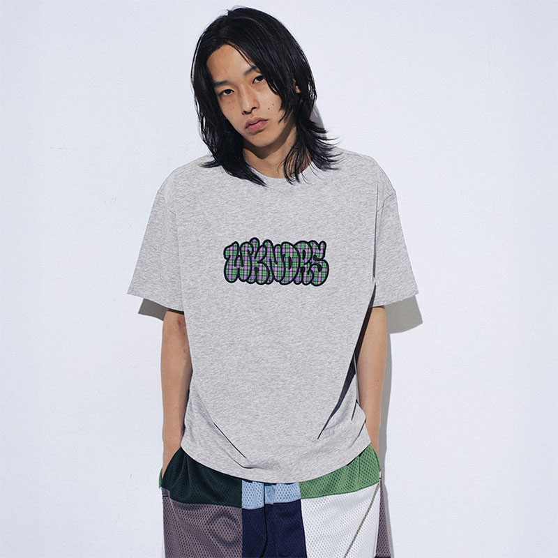 WKNDRS(ウィーケンダーズ)/ PLAID BUBBLE T-SHIRT -2.COLOR-