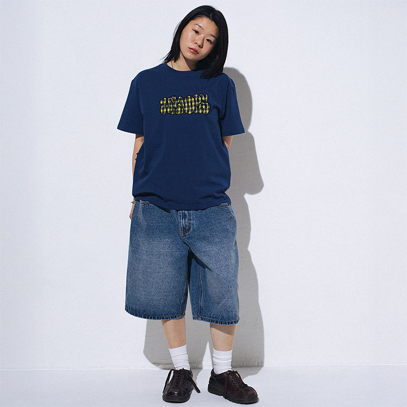WKNDRS(ウィーケンダーズ)/ PLAID BUBBLE T-SHIRT -2.COLOR-