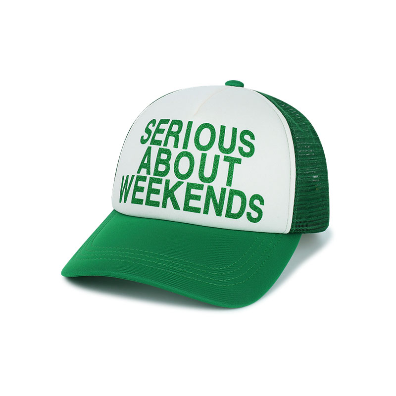 WKNDRS(ウィーケンダーズ)/ GLITTER TRUCKER CAP -GREEN-