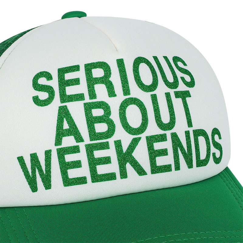 WKNDRS(ウィーケンダーズ)/ GLITTER TRUCKER CAP -GREEN-