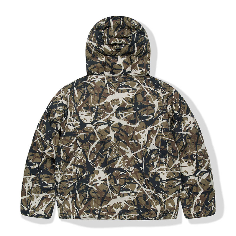 WKNDRS(ウィーケンダーズ)/ SPLASH CAMO HOODED PUFFER JACKET -CAMO-