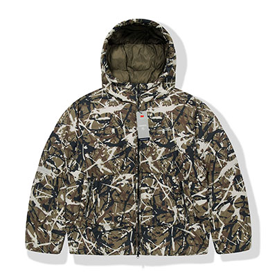WKNDRS(ウィーケンダーズ)/ SPLASH CAMO HOODED PUFFER JACKET -CAMO-
