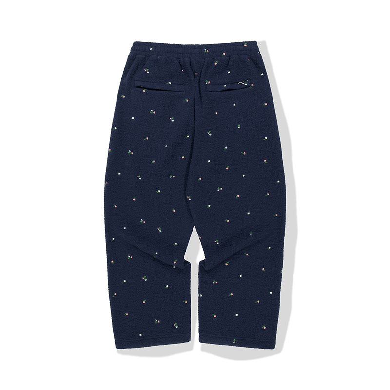 WKNDRS(ウィーケンダーズ)/ FLORAL FLEECE PANTS -NAVY-