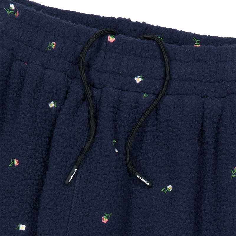 WKNDRS(ウィーケンダーズ)/ FLORAL FLEECE PANTS -NAVY-