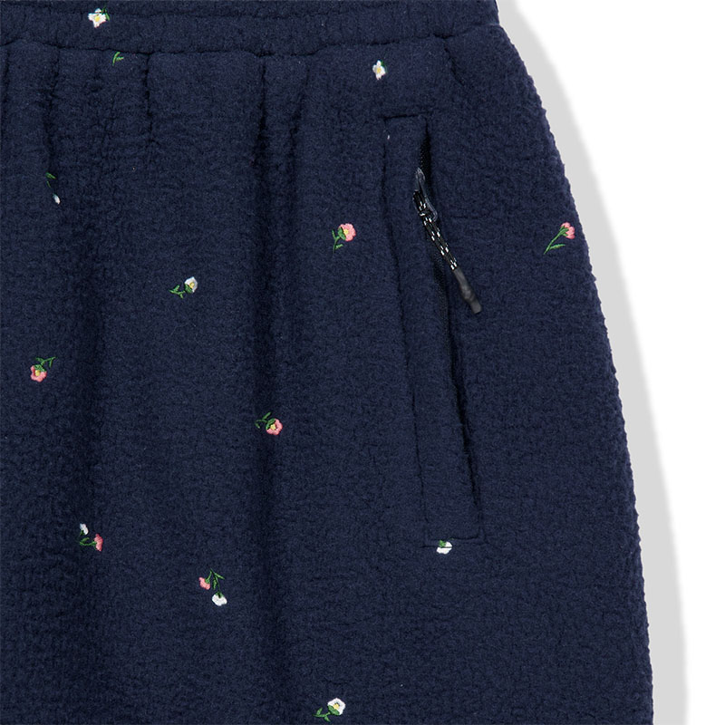 WKNDRS(ウィーケンダーズ)/ FLORAL FLEECE PANTS -NAVY-