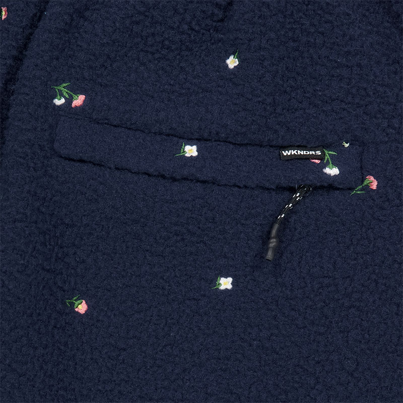 WKNDRS(ウィーケンダーズ)/ FLORAL FLEECE PANTS -NAVY-