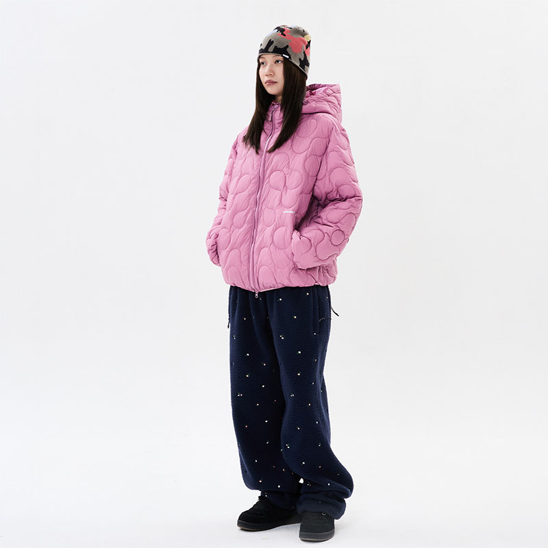 WKNDRS(ウィーケンダーズ)/ FLORAL FLEECE PANTS -NAVY-