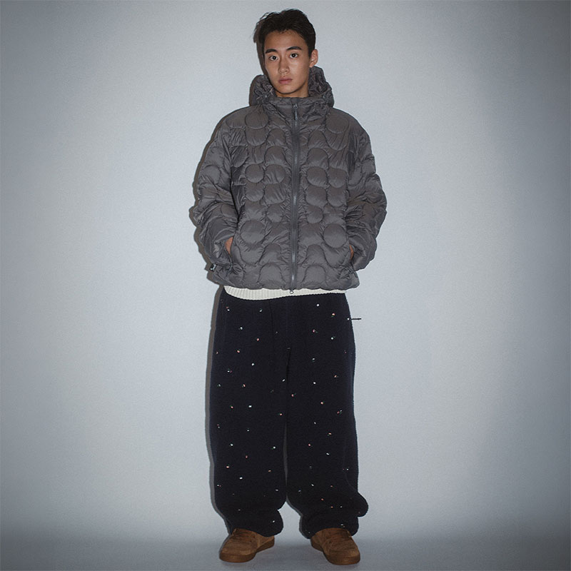WKNDRS(ウィーケンダーズ)/ FLORAL FLEECE PANTS -NAVY-