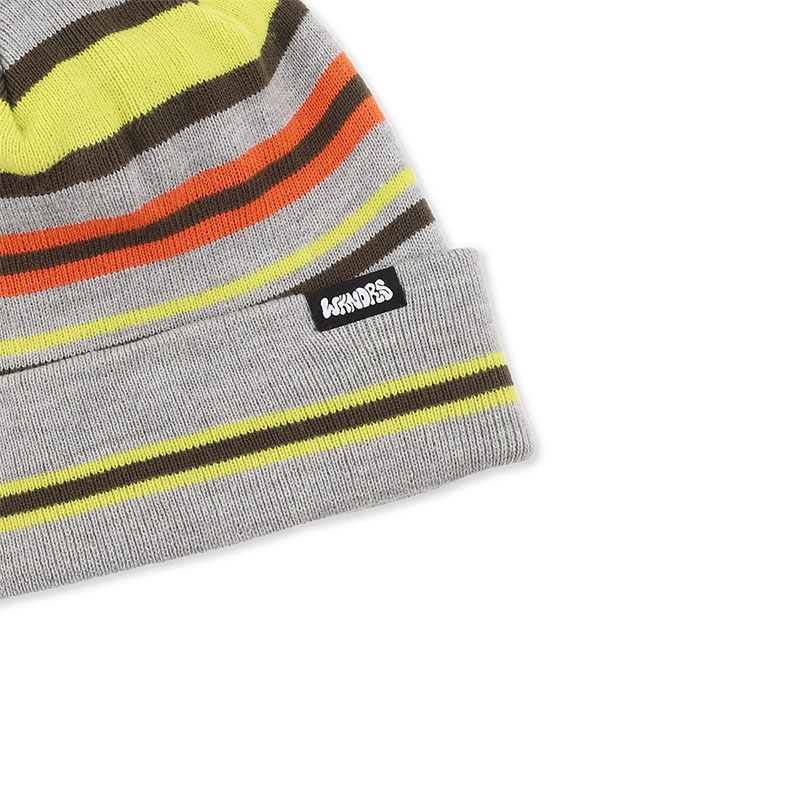 WKNDRS(ウィーケンダーズ)/ MULTI-STRIPE POM POM BEANIE -2.COLOR-