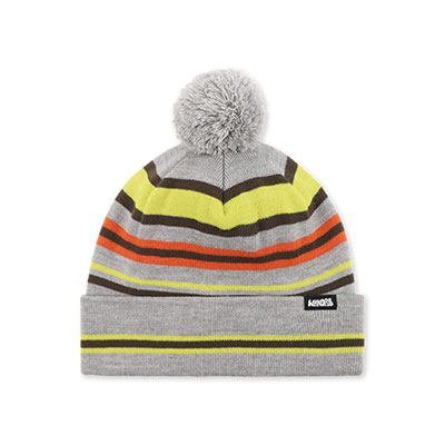 WKNDRS(ウィーケンダーズ)/ MULTI-STRIPE POM POM BEANIE -2.COLOR-