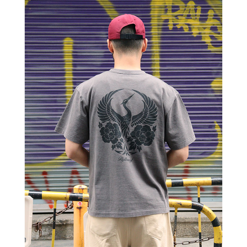 FLIP THE SCRIPT(フリップザスクリプト)/ CRANE SS TEE -WASHED BLACK-