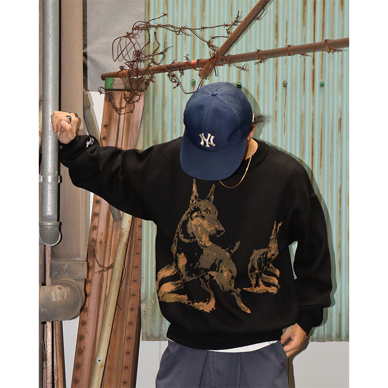 FLIP THE SCRIPT(フリップザスクリプト)/ DOGS KNIT CREW -3.COLOR-